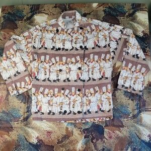 Chef Revival Size Small Long Sleeve Multiple Chefs Graphics Chef Jacket